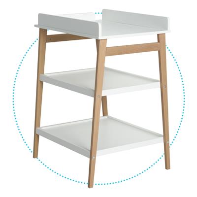 Changing table hip (white-natural)