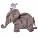 Pacifier cloth elephant Oscar light gray