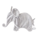 Pacifier cloth elephant Oscar light gray