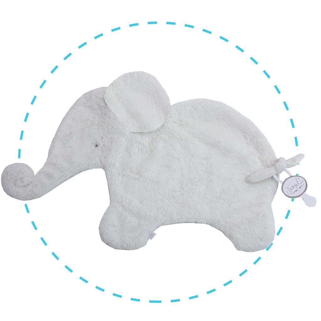 Doudou éléphant Oscar blanc