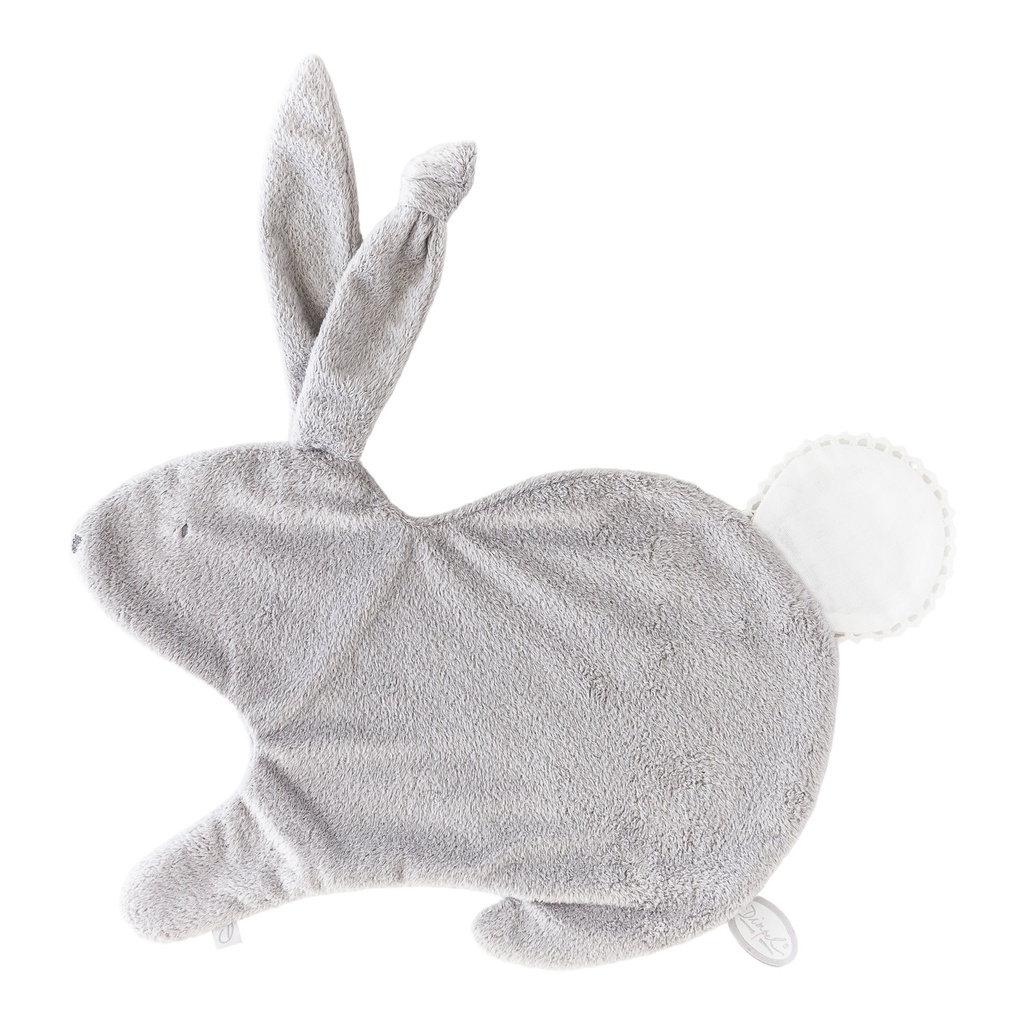 Doudou rabbit Emma classic light gray-white