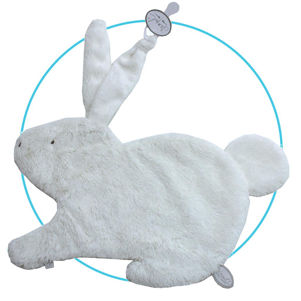 Doudou lapin Emma blanc