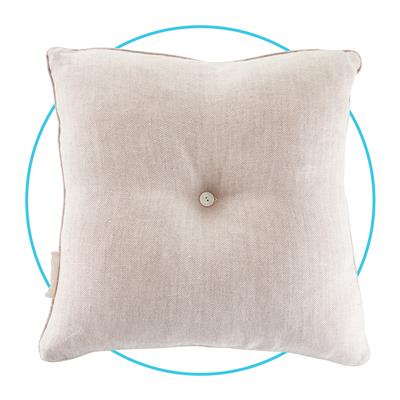 Cushion with button sand