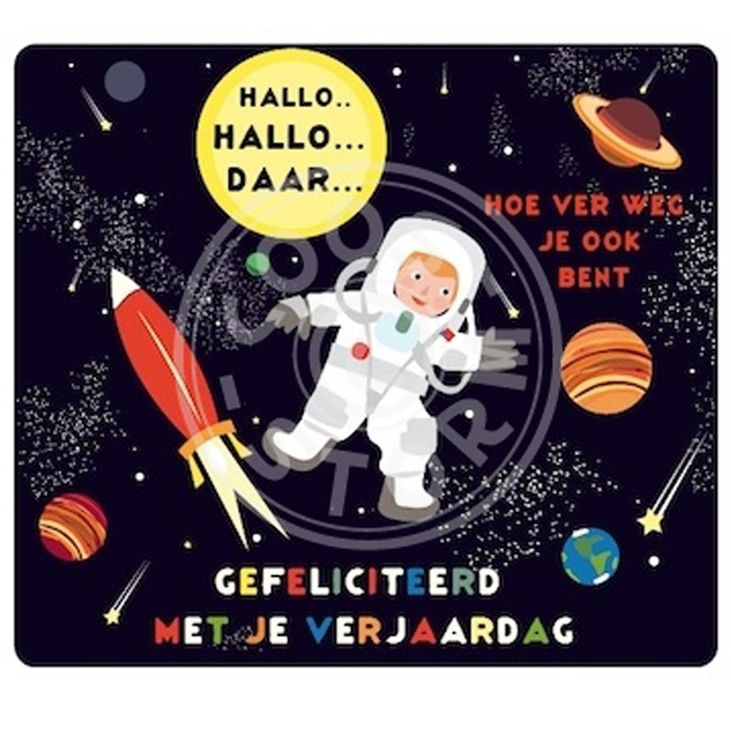 Wenskaart astronaut