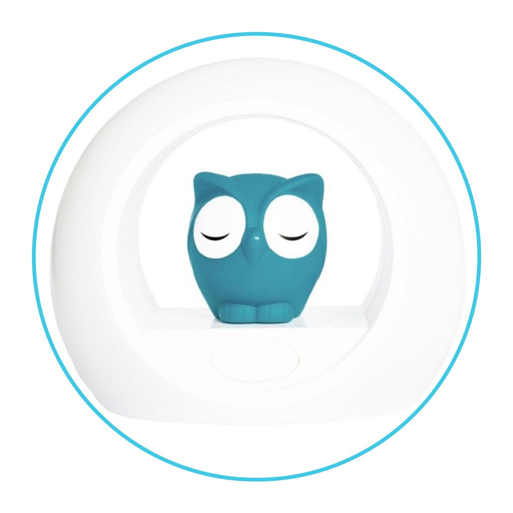 Veilleuse hibou bleu