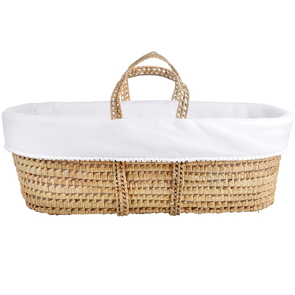 Travel cradle wicker (waffled, white) Theophile & Patachou