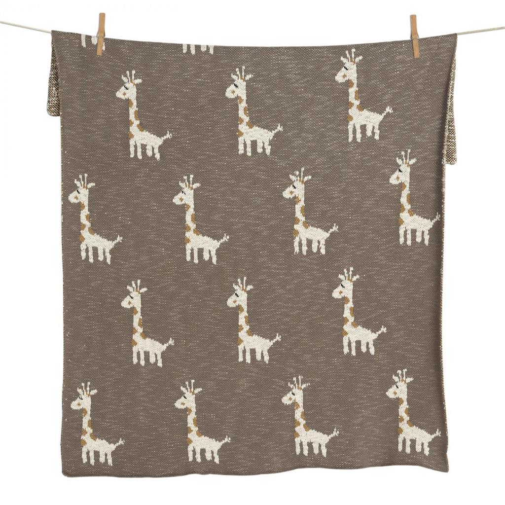 Couverture en tricot pour le voyage (XL, girafe)