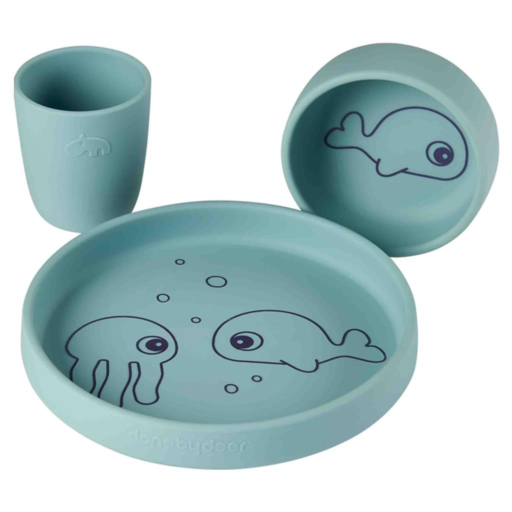 Eating set (silicone) sea friends