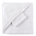 Kaphanddoek + washandje Cotton White