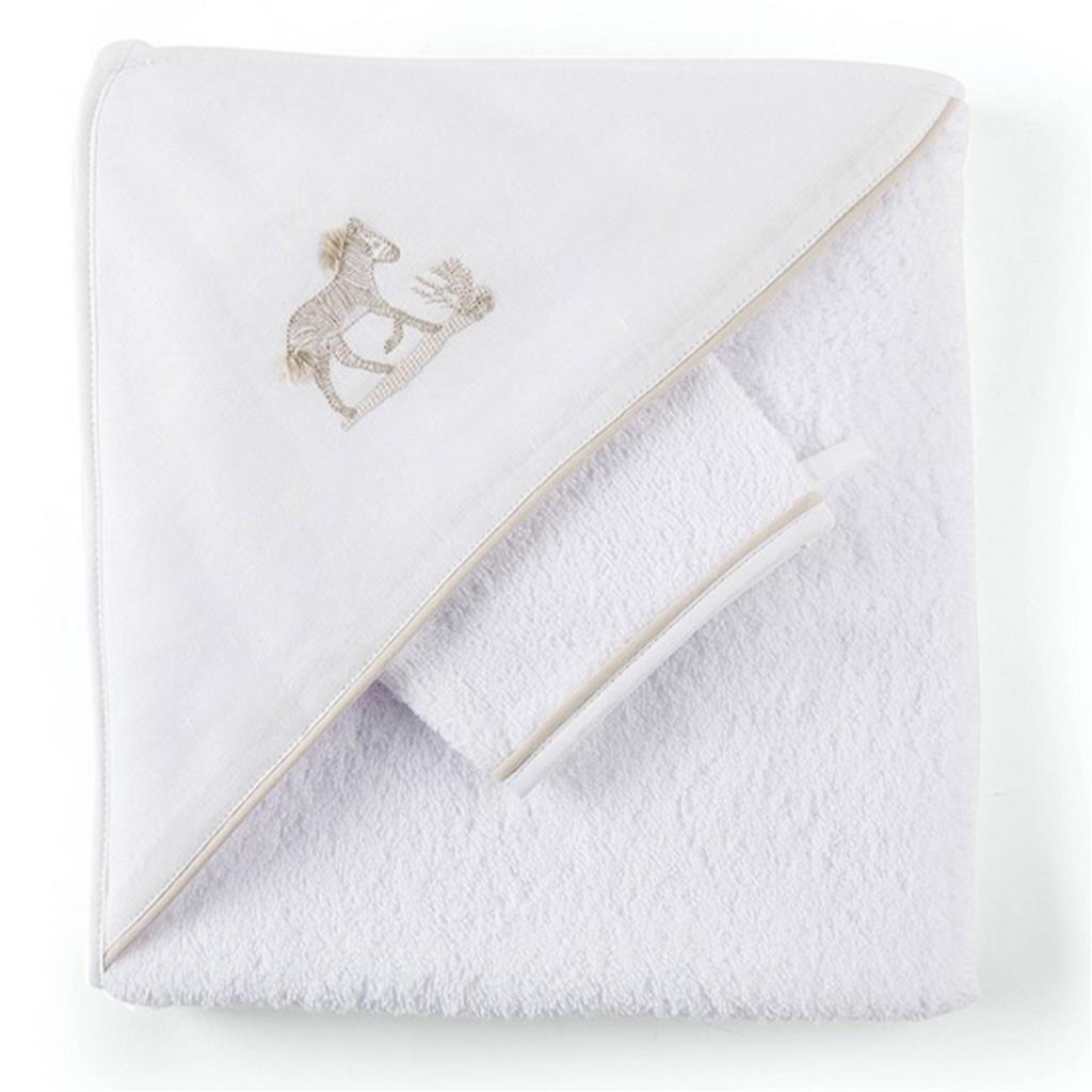 Kaphanddoek + washandje Safari