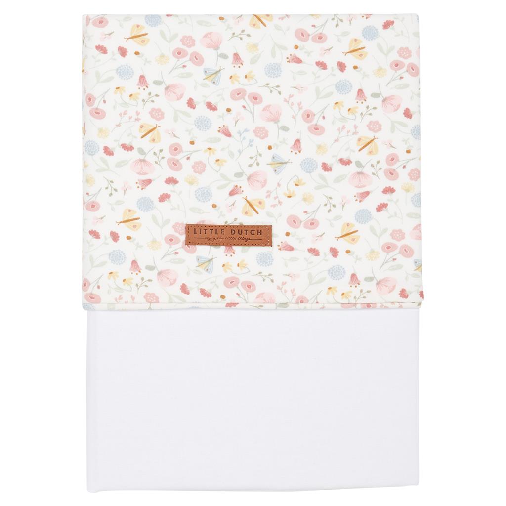 Drap de berceau fleurs&papillons