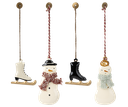 Metal ornament set - winter wonderland