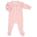 Crawler suit velour ruffles