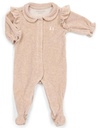 Crawler suit velour ruffles