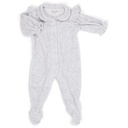 Crawler suit velour ruffles