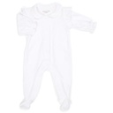 Crawler suit velour ruffles