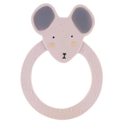 Natural rubber round teething ring