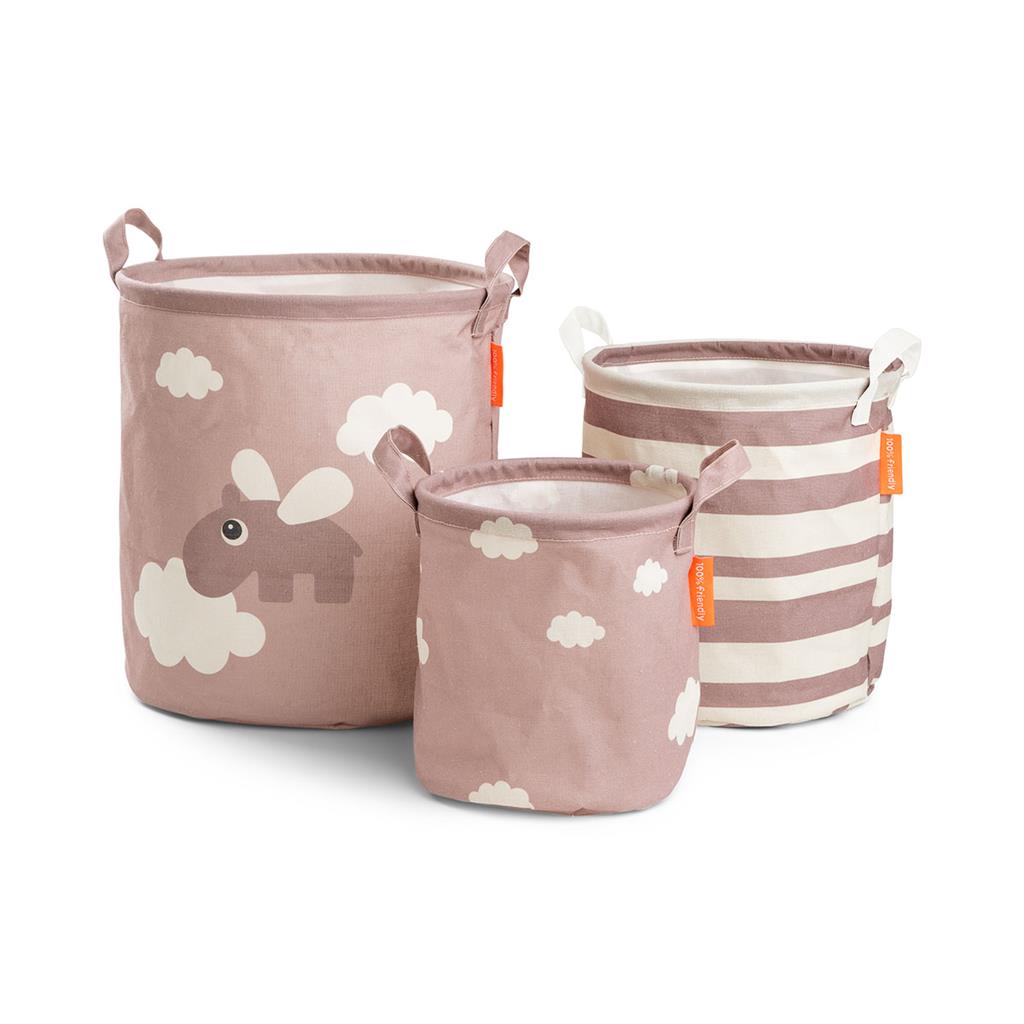 Storage basket (3pcs) Happy clouds