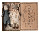 Grandma and grandpa mice in cigar box