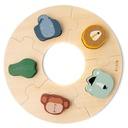 Puzzle bois rond