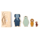 Puzzle animaux (4 couches)