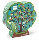 Puzzle 58 pieces contour bird tree