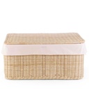 Rieten speelgoedkoffer groot Cotton Pink