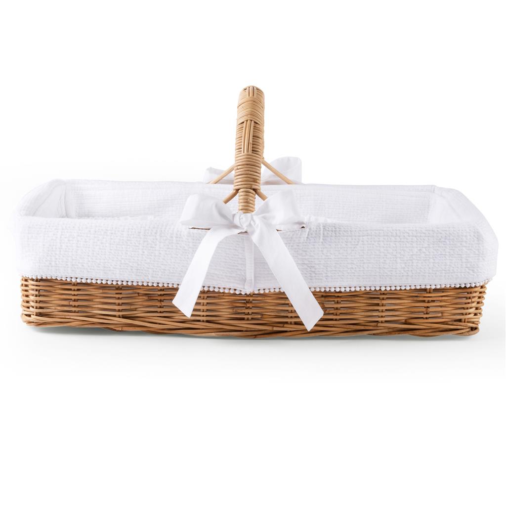 Wicker care basket with upholstery Théophile&Pat