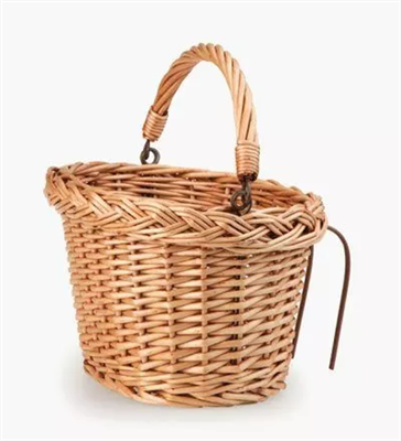 Wicker bicycle basket