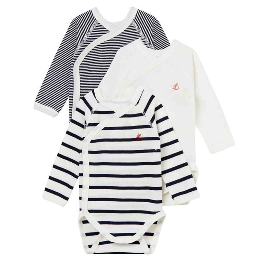 Body geboorte met lange mouwen (3 stuks)