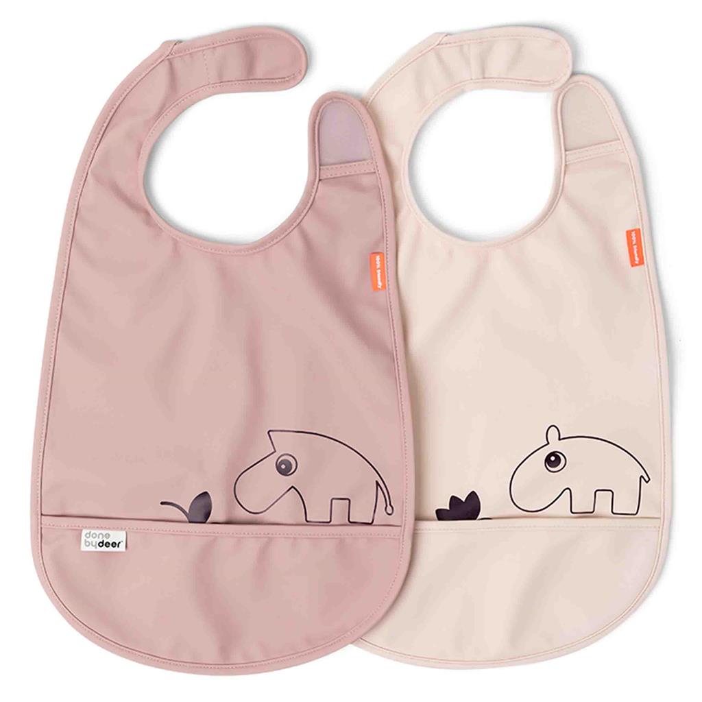 Bib (2 pieces, velcro) deer friends