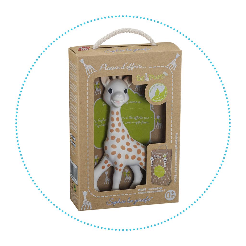 Giraffe So'Pure with gift wrap