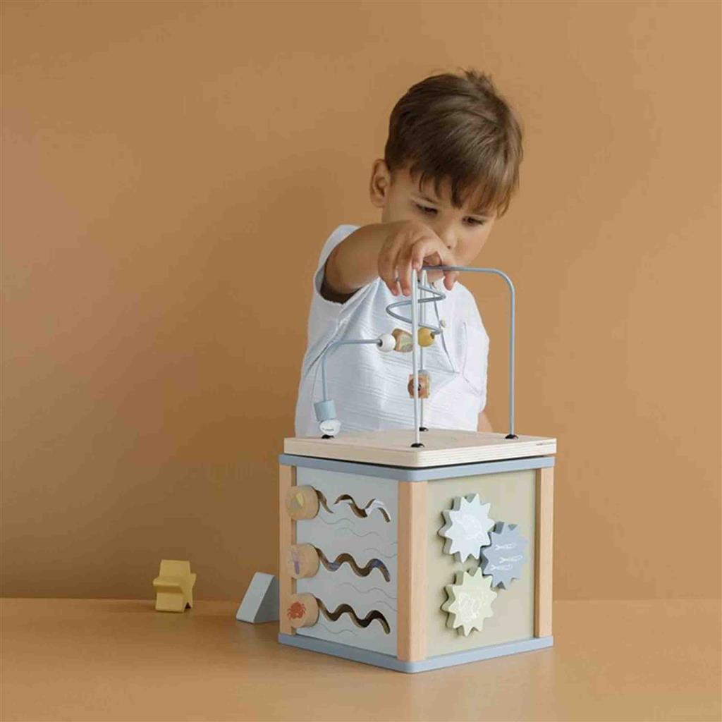 Wooden activity cube