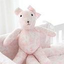 Bear with bow sweet pink