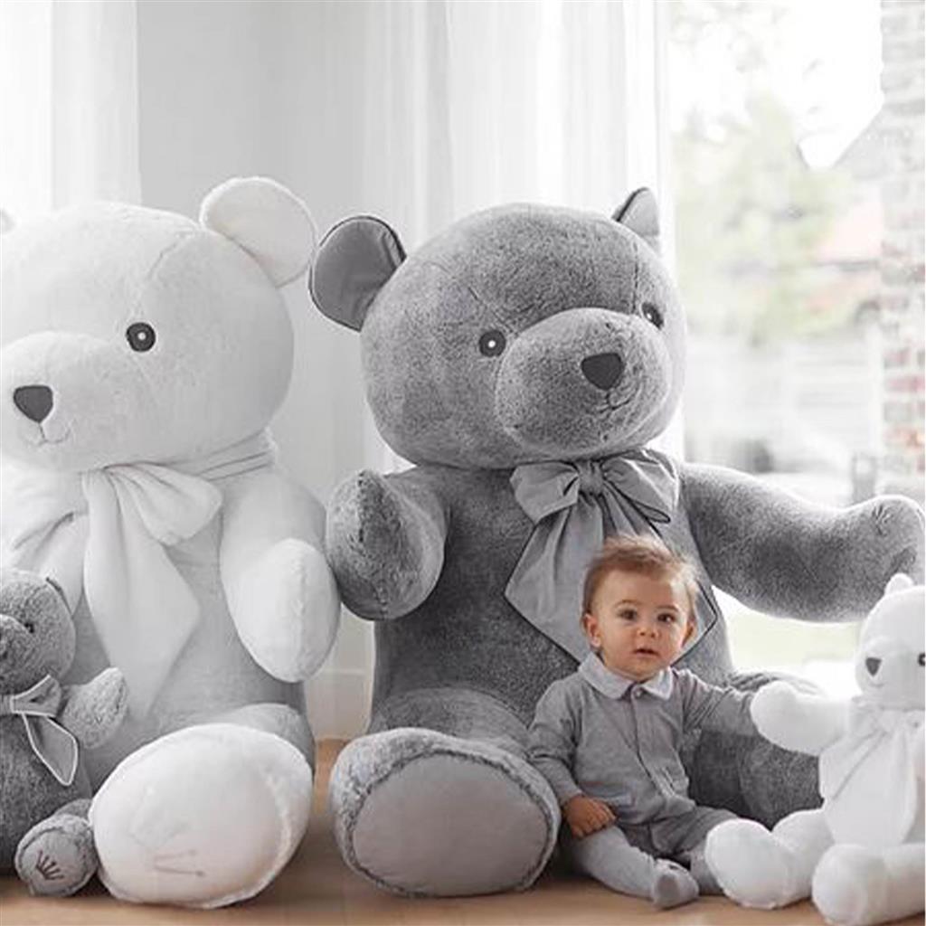 Ours en peluche 100cm Zoe endless grey