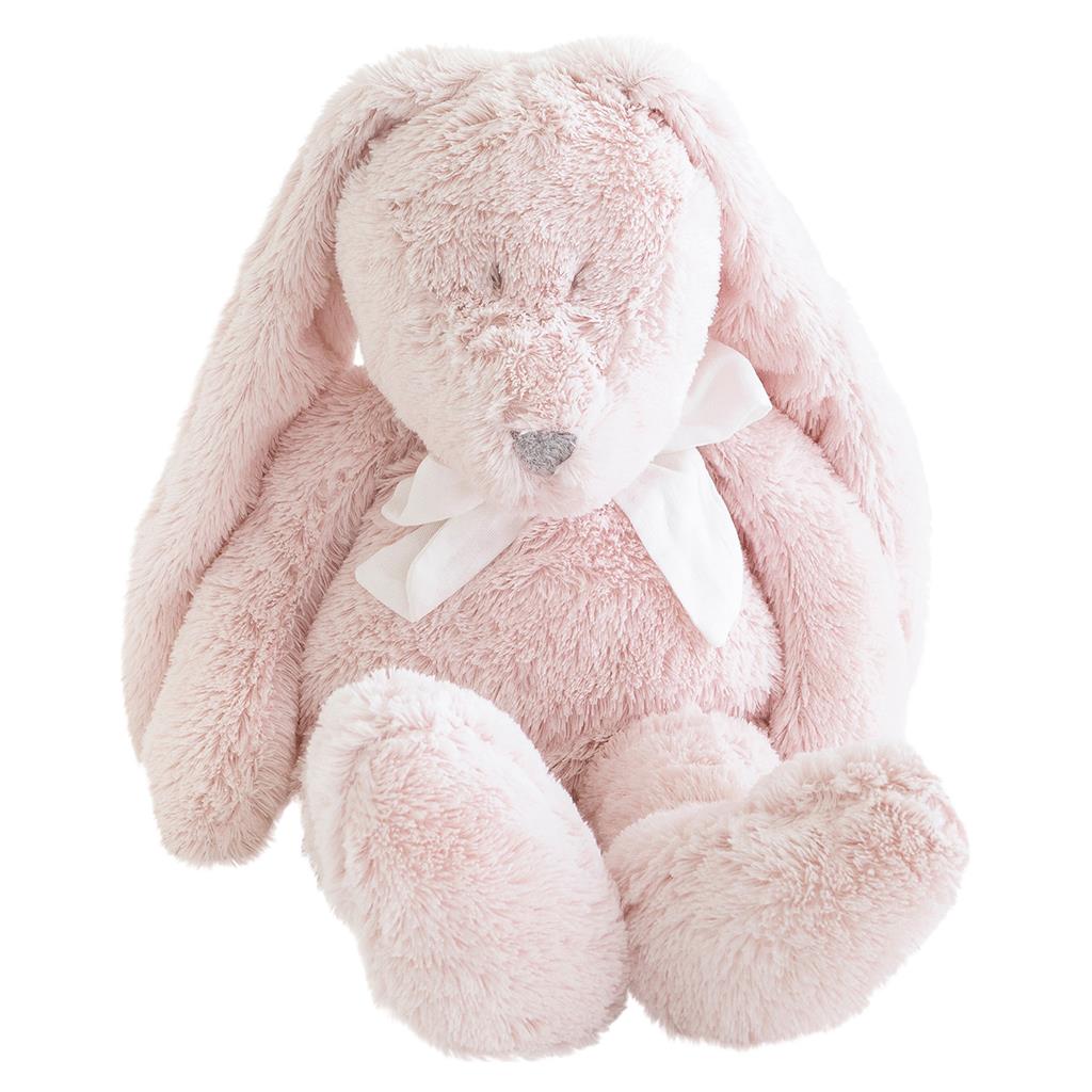 Peluche lapin Flore avec noeud blanc (32cm)