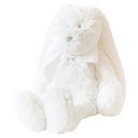 Lapin câlin Flore avec noeud blanc (18cm)