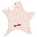 Cuddly blanket star little pink flowers