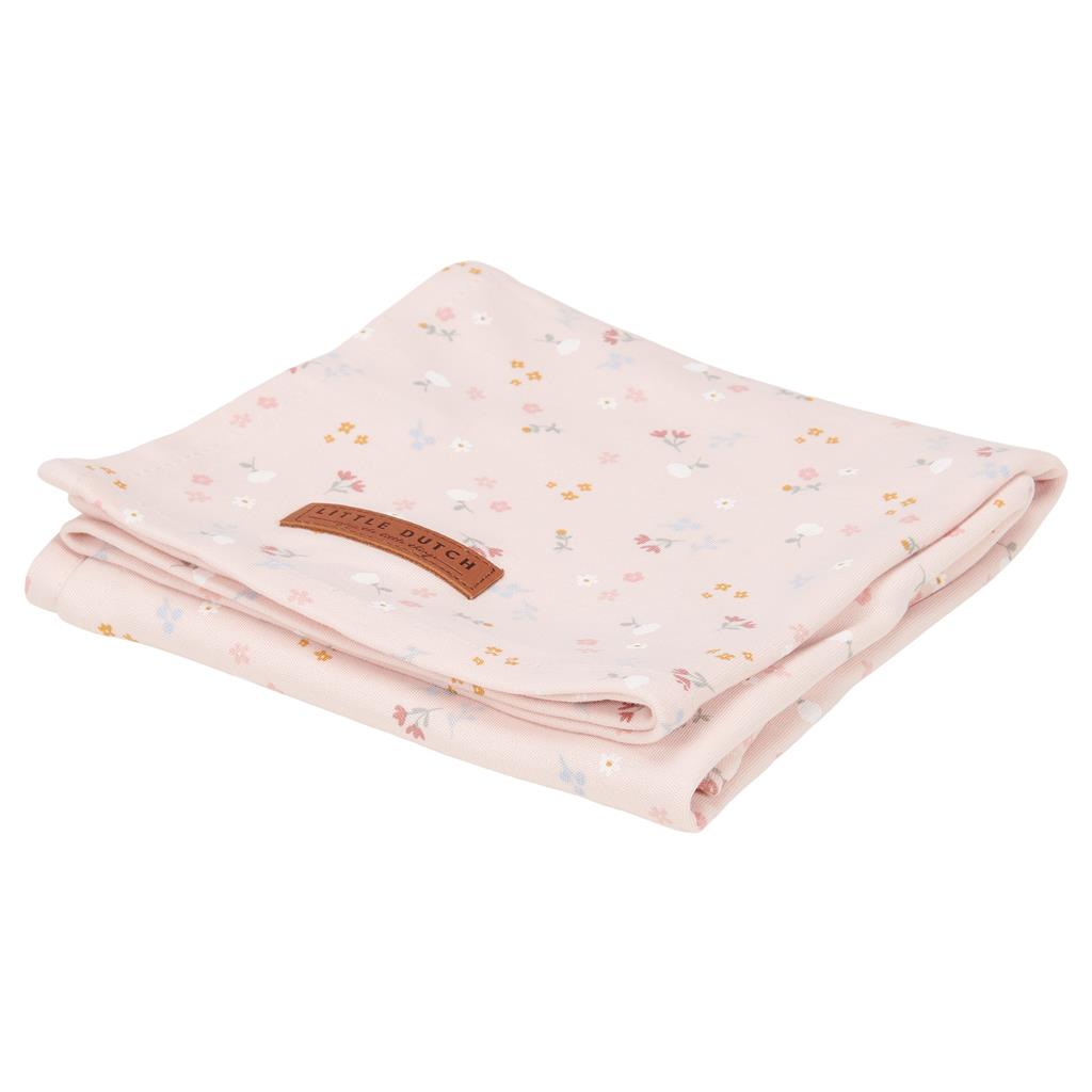 Swaddle cloth (120x120) pink flowers