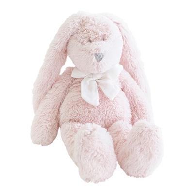 Lapin câlin Flore avec noeud blanc (25cm)