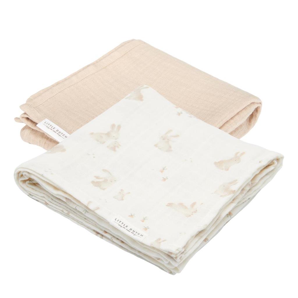 Ensemble de langes hydrophiles 70 x 70 Baby Bunny /