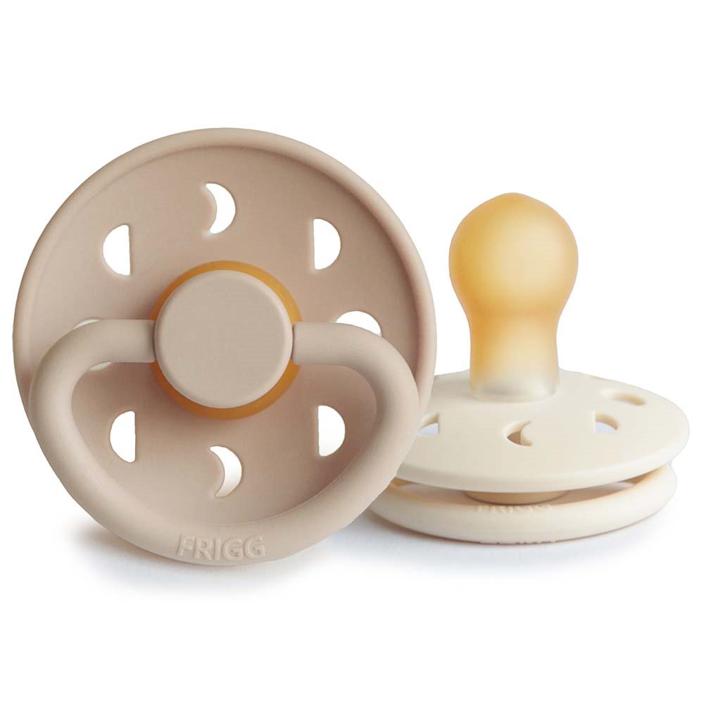 Fopspeen latex moon (0-6maand, 2 stuks)