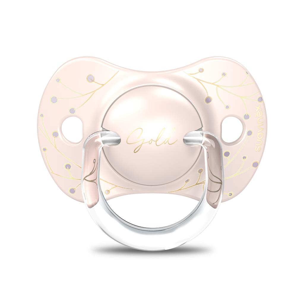 Pacifier 0-6m (sil,rever) gold