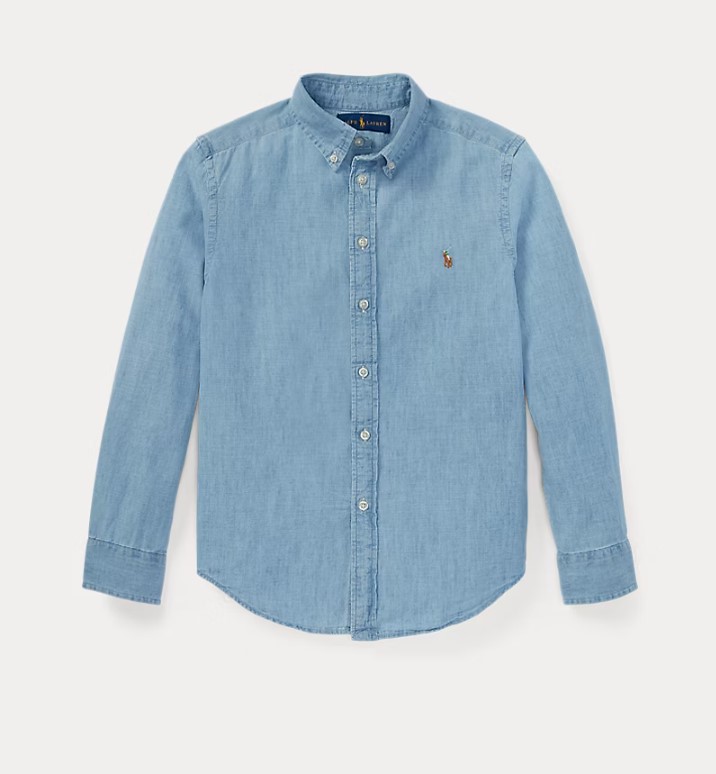 Hemd katoenen chambray (8j-18j)