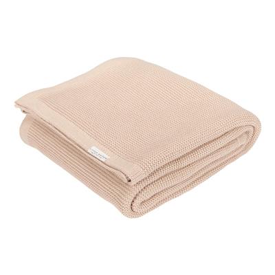 Couverture de berceau en tricot Beige