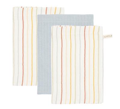 Washcloths (3 pieces) sunny stripes