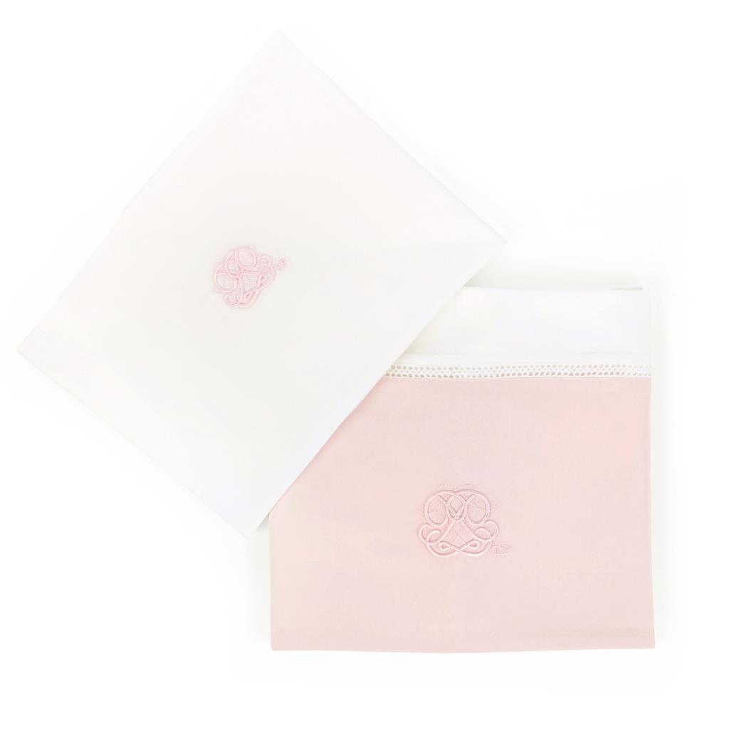 Laken bed (105x170cm) + sloop Cotton Pink