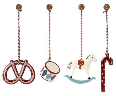 Metalen ornament set - peter's kerst