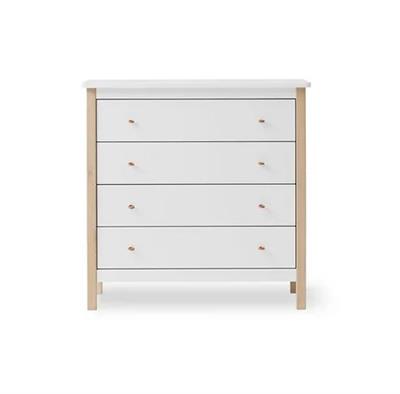 Dresser 4 drawers (white/oak)