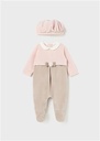 Baby suit with beret